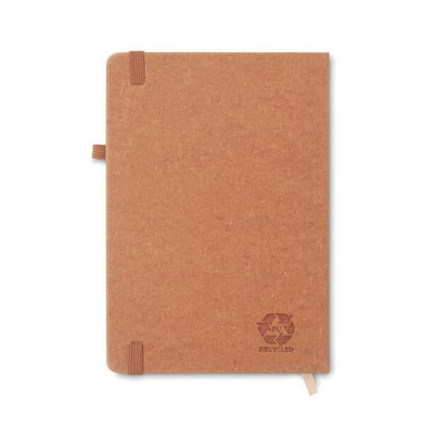 Libreta ecológica corporativa BAOBAB con tapa reciclada y banda elástica