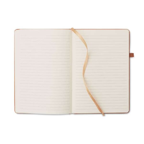 Libreta ecológica corporativa BAOBAB con tapa reciclada y banda elástica