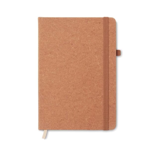 Libreta ecológica corporativa BAOBAB con tapa reciclada y banda elástica