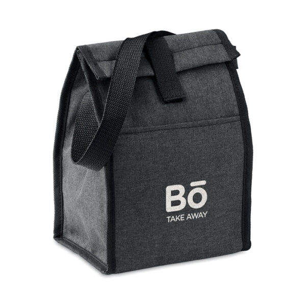 Lonchera ecológica personalizada Bobe de 3 litros con cierre de velcro, bolsillo frontal y asa superior