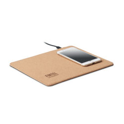 Mouse pad WIRELESS MATTY con cargador inalámbrico y base de corcho natural