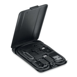 Estuche YAPO con cargador inalámbrico, cables, adaptadores y soporte para smartphone