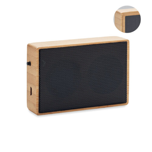 Bocina solar ecológica SOLAE de bambú con panel solar y conexión Bluetooth