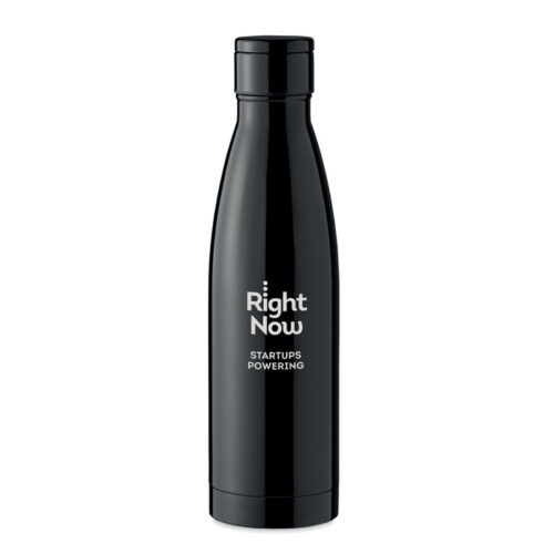 Botella térmica BELO LUX negra con pantalla LED de temperatura en la tapa