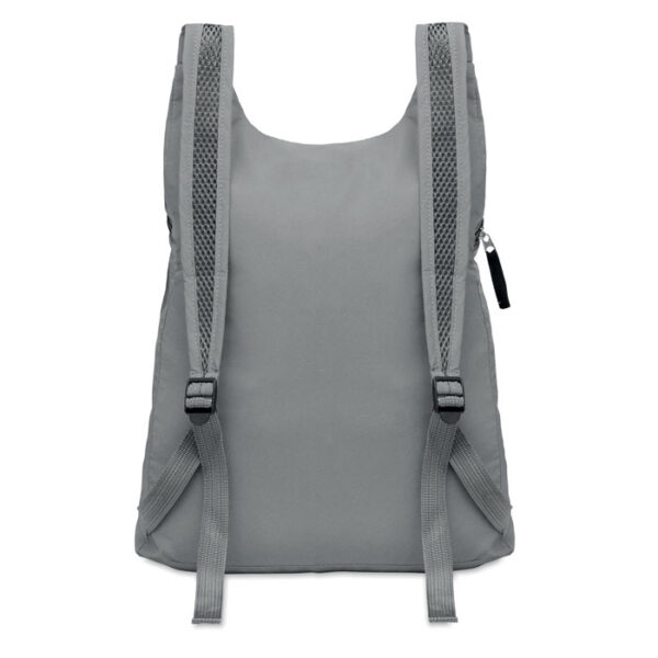 Mochila reflectante plegable DESTELLO con bolsillo frontal y tirantes ajustables