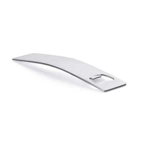 destapador curvado BARRY de acero inoxidable con acabado satinado