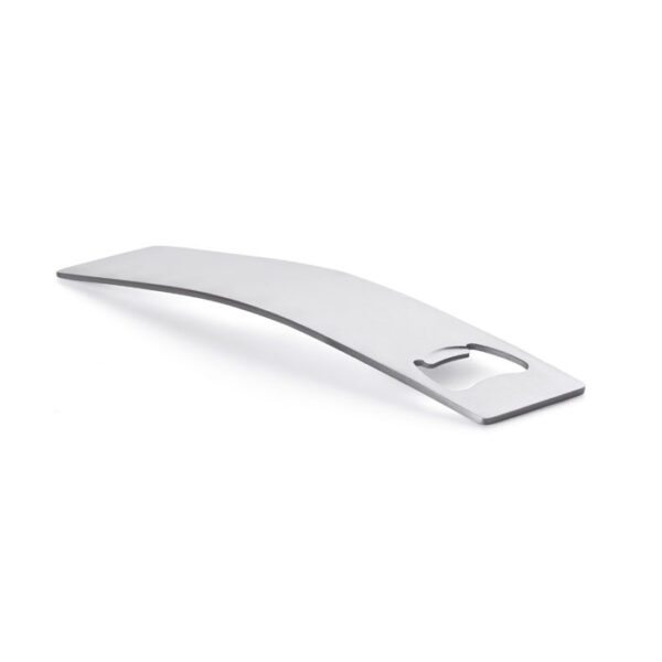 destapador curvado BARRY de acero inoxidable con acabado satinado