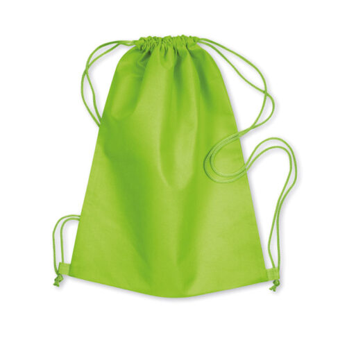 Bolsa deportiva promocional DAFFY ligera y reutilizable con cordones, ideal para eventos escolares, ferias y campañas publicitarias sostenibles