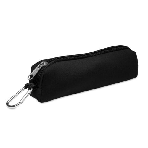 Estuche porta lápices con mosquetón IRIS en espuma EVA y cremallera superior