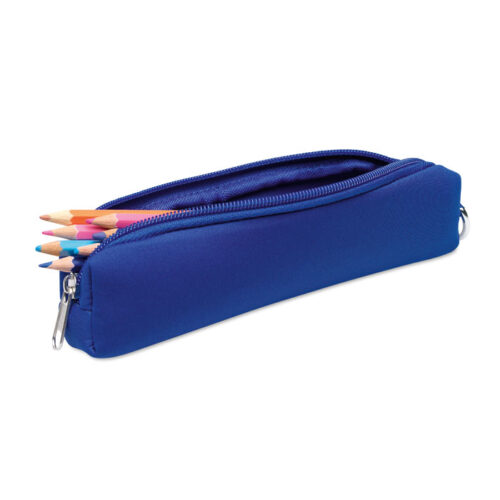 Estuche porta lápices con mosquetón IRIS en espuma EVA y cremallera superior
