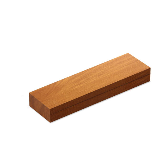 Puntero láser con bolígrafo ALASKA en estuche de madera con luz LED y acabado metálico