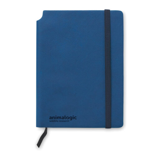 Libreta ejecutiva sostenible SOFTNOTE A5 con cierre elástico, marcapáginas y portabolígrafos
