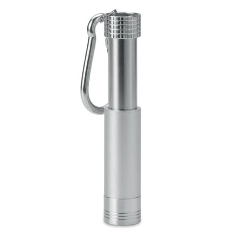 Linterna LED POP LIGHT con mosquetón y logotipo iluminado personalizado