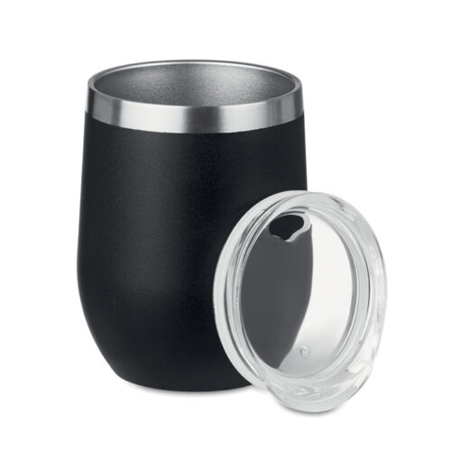 Vaso térmico CHIN CHIN de acero inoxidable con tapa transparente