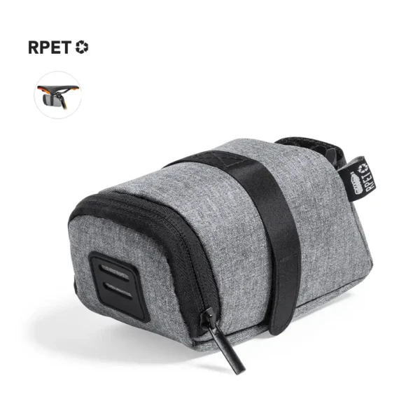 Bolsa para sillín promocional RITOK con velcro y diseño ecológico en RPET
