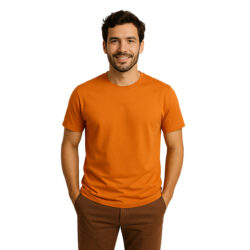 Camiseta algodón personalizada unisex con cuello redondo y costuras reforzadas