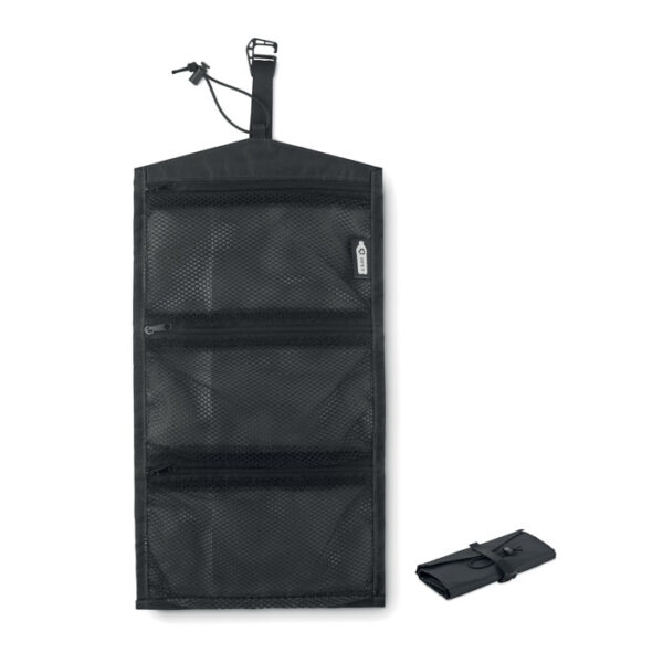 Organizador de viaje personalizado TRAVELI plegable y colgable de RPET reciclado