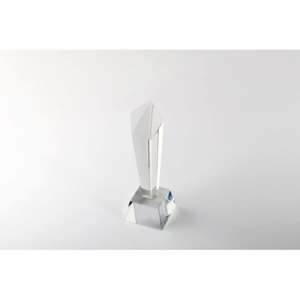 Premio de cristal DIAWARD con forma vertical y estuche elegante