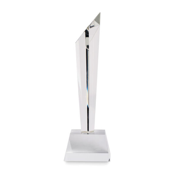 Premio de cristal DIAWARD con forma vertical y estuche elegante