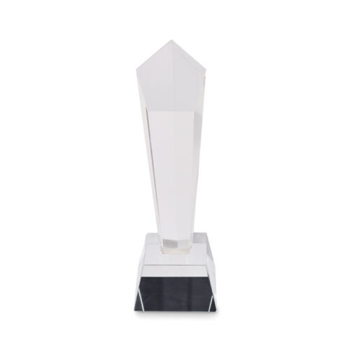 Premio de cristal DIAWARD con forma vertical y estuche elegante