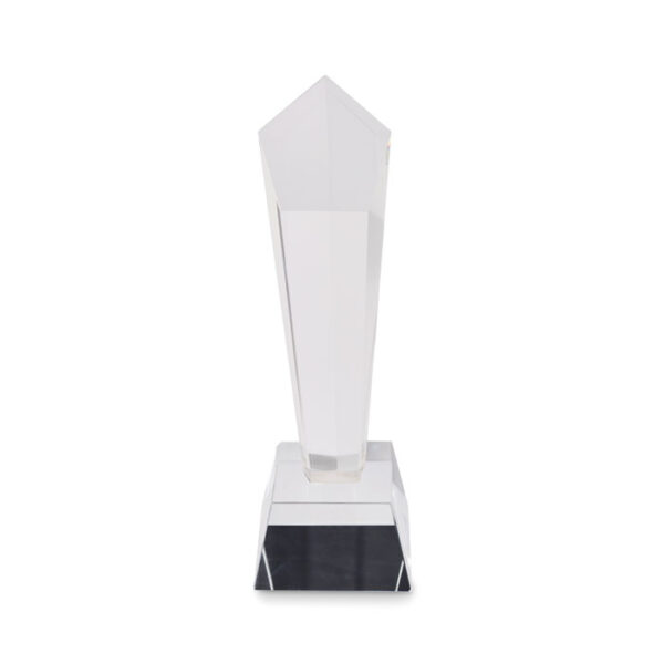 Premio de cristal DIAWARD con forma vertical y estuche elegante