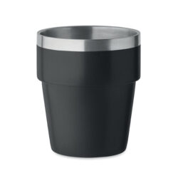Vaso térmico ACERITO de 250 ml en acero reciclado, diseño apilable y acabado elegante, ideal para promociones sostenibles personalizadas.