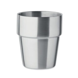Vaso térmico ACERITO de 250 ml en acero reciclado, diseño apilable y acabado elegante, ideal para promociones sostenibles personalizadas.