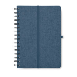 Libreta A5 ecológica STRATA con tapa RPET, soporte móvil y anillas metálicas