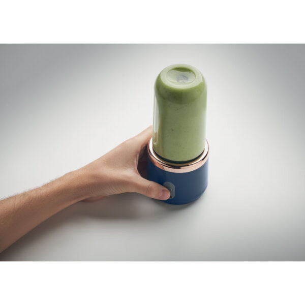 Licuadora portátil recargable BLENDIE con dos vasos de 400 ml y tapa con correa