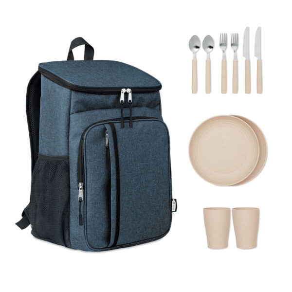 Mochila picnic ecológica MONTECOOL con vajilla reutilizable