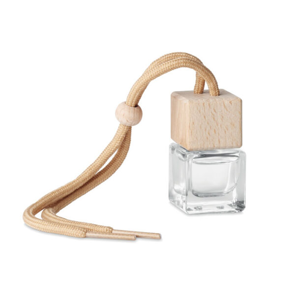 Ambientador recargable para carro FRESH AIR de vidrio y madera natural