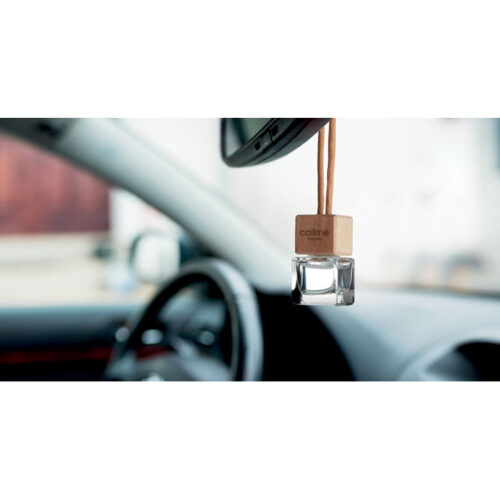Ambientador recargable para carro FRESH AIR de vidrio y madera natural