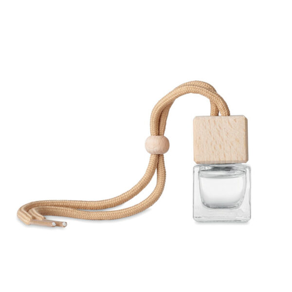 Ambientador recargable para carro FRESH AIR de vidrio y madera natural