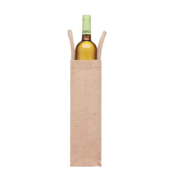 Bolsa ecológica para vino CAMPO DI VINO con asas de cuerda y diseño rústico