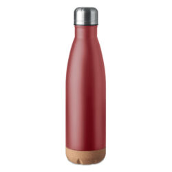 Botella térmica ASPEN CORK de acero inoxidable con base de corcho natural y tapa hermética, ideal para regalos corporativos sostenibles