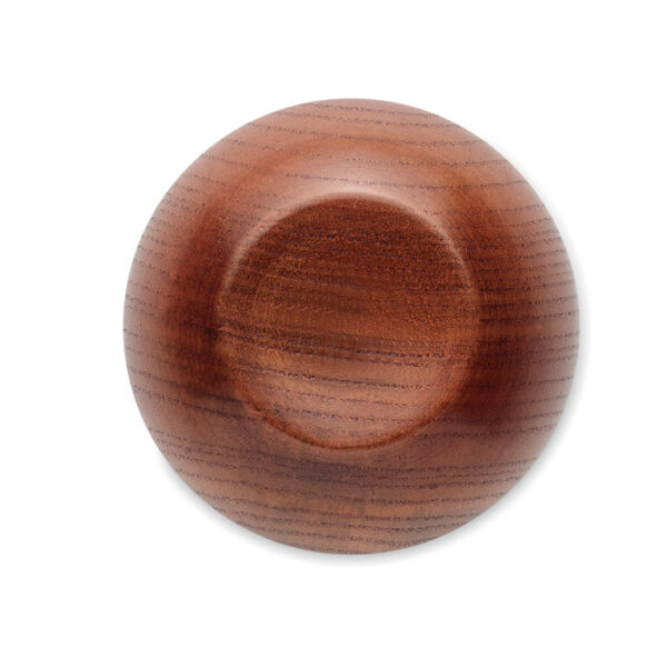 Vaso OVALIS de madera de roble personalizado con grabado láser, diseño ovalado y minimalista, ideal para promociones ecológicas y premium.
