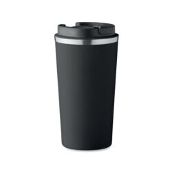 Vaso térmico de acero inoxidable personalizado BRACE+ con tapa hermética y cuerpo mate, ideal para bebidas en movimiento y campañas sostenibles.