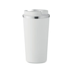 Vaso térmico de acero inoxidable personalizado BRACE+ con tapa hermética y cuerpo mate, ideal para bebidas en movimiento y campañas sostenibles.