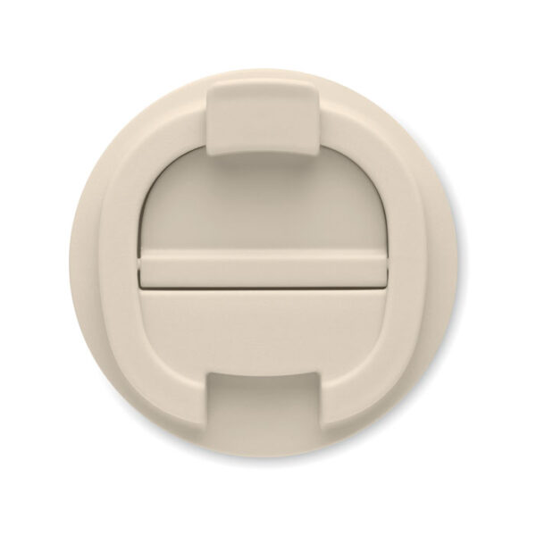 Vaso térmico de acero inoxidable personalizado BRACE+ con tapa hermética y cuerpo mate, ideal para bebidas en movimiento y campañas sostenibles.