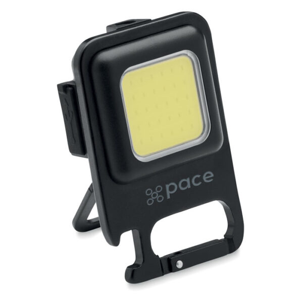 Mini linterna LED recargable de aluminio con clip magnético y mosquetón