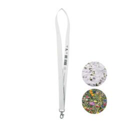 Lanyard ecológico personalizado de papel plantable con semillas