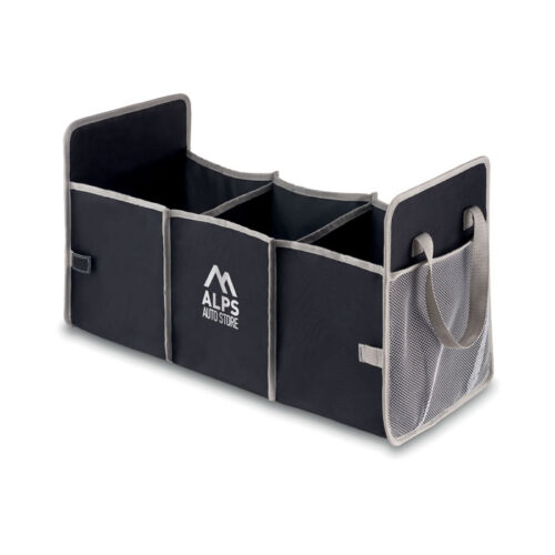 Organizador promocional plegable para carro con compartimentos y asas reforzadas