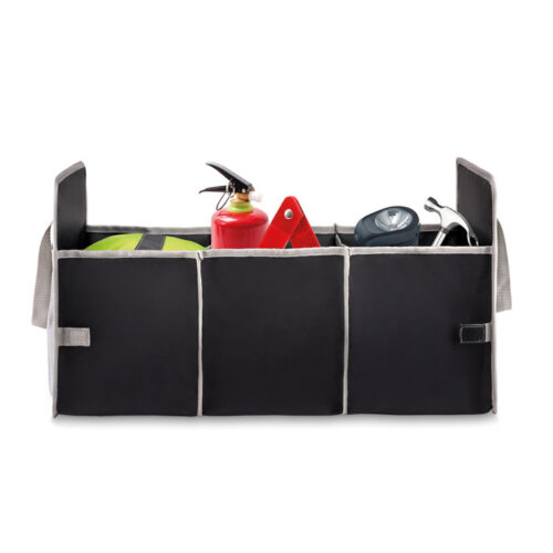 Organizador promocional plegable para carro con compartimentos y asas reforzadas