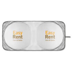 Parasol publicitario plegable OMBRA POUCH para coche con funda y doble panel