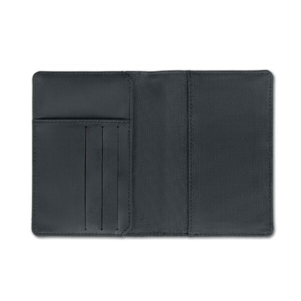 Porta pasaporte SHIELDOC RFID personalizado en poliéster jaspeado