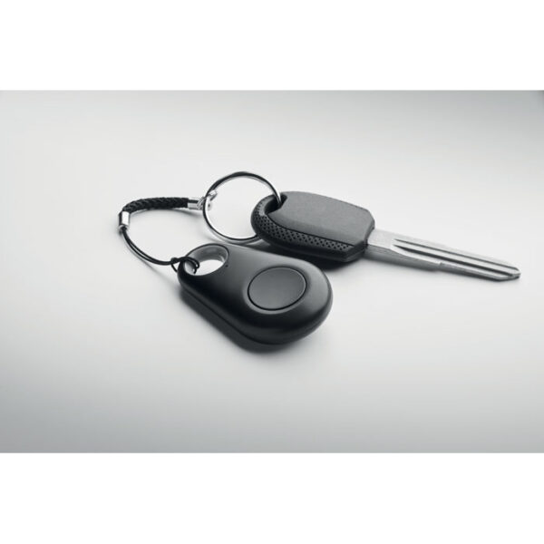 Regalo tecnológico personalizado tipo localizador con Bluetooth y llavero textil