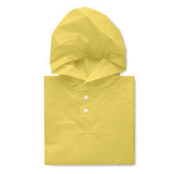 Capa impermeable infantil personalizada PONCHIE con capucha y botones, ideal para eventos escolares y promociones familiares