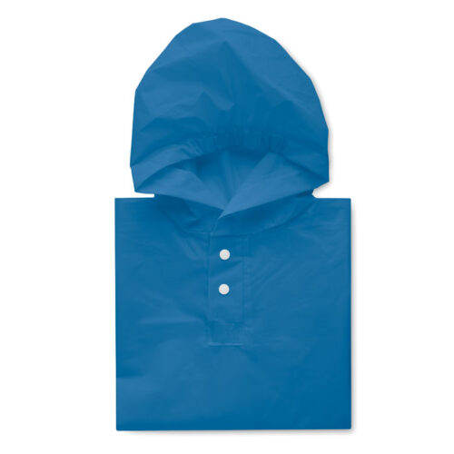 Capa impermeable infantil personalizada PONCHIE con capucha y botones, ideal para eventos escolares y promociones familiares
