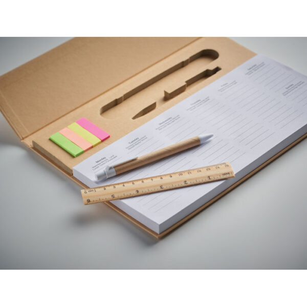 Planificador semanal MEMWEEK ecológico personalizado con accesorios