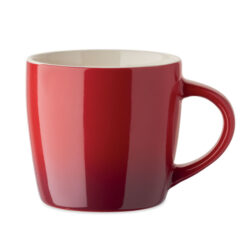 Taza de cerámica personalizada con degradado PEZE de 300 ml y diseño moderno.